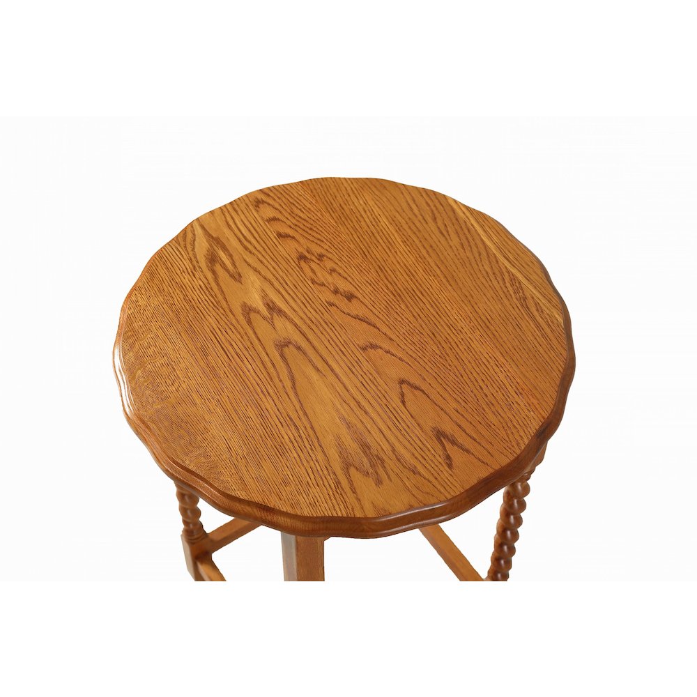 Mission Oak End Table With Barley Twist Legs - Michael's Cherry. Picture 2
