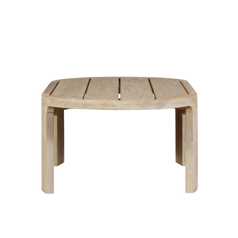 Eclipse Outdoor Solid Teak Wood Natural Look Coffee Table. Picture 4