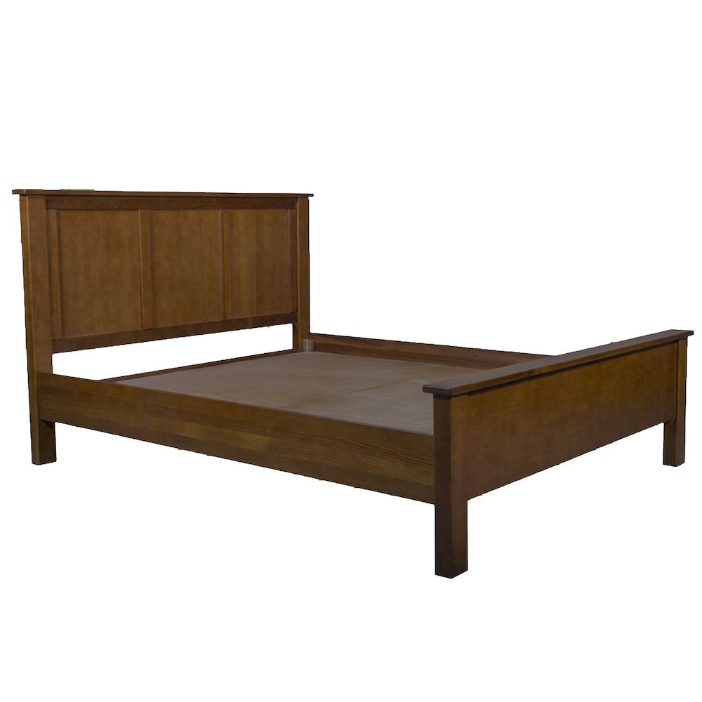 Mission Oak Panel Bed - Walnut. Picture 1