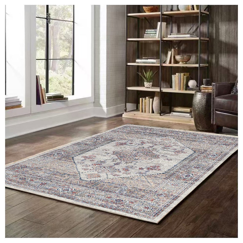 Area Rug Ultra Soft Washable Rug, Non Slip, Stain Resistant Rugs (5.7' x 7.8'). Picture 1