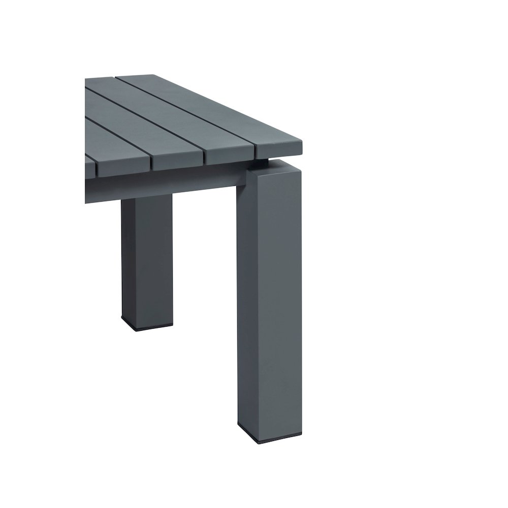 Sardinia Outdoor Aluminum End Table - Gray. Picture 3