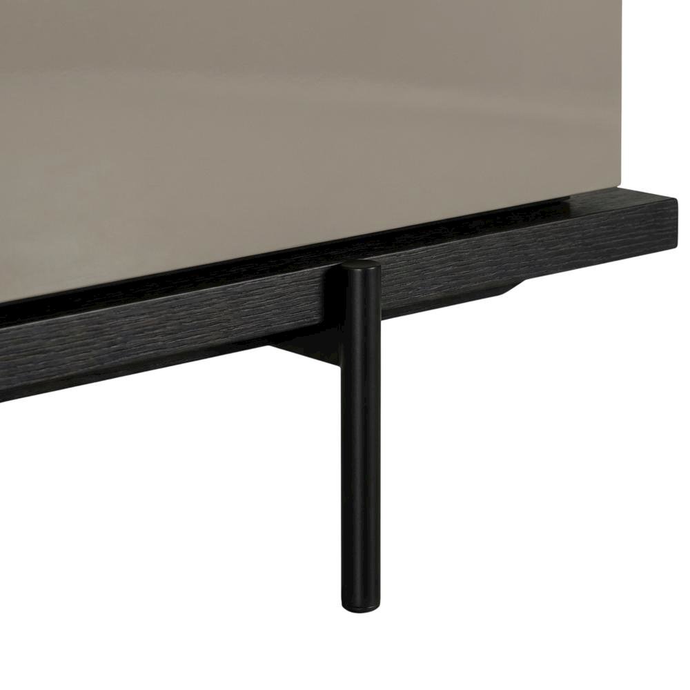 Modern Beige Walnut TV Stand with Engineered Wood Construction. Picture 6