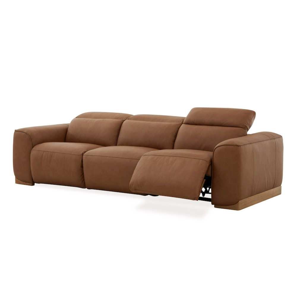 Divani Casa Hagerty - Modern Brown Leather Sofa with 2 Power Recliners. Picture 2