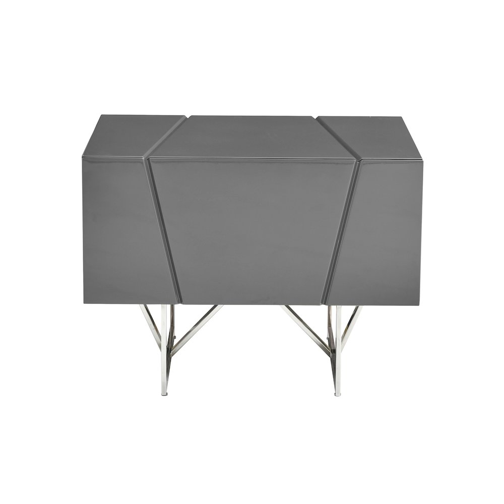 Modrest Chrysler Modern Grey Nightstand. Picture 2