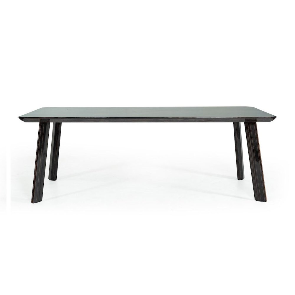 Modrest Chadwick Modern Ebony & Rosegold Dining Table. Picture 9