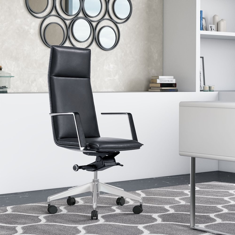 Modrest Gorsky - Modern Black High Back Executive Office Chair. Picture 5