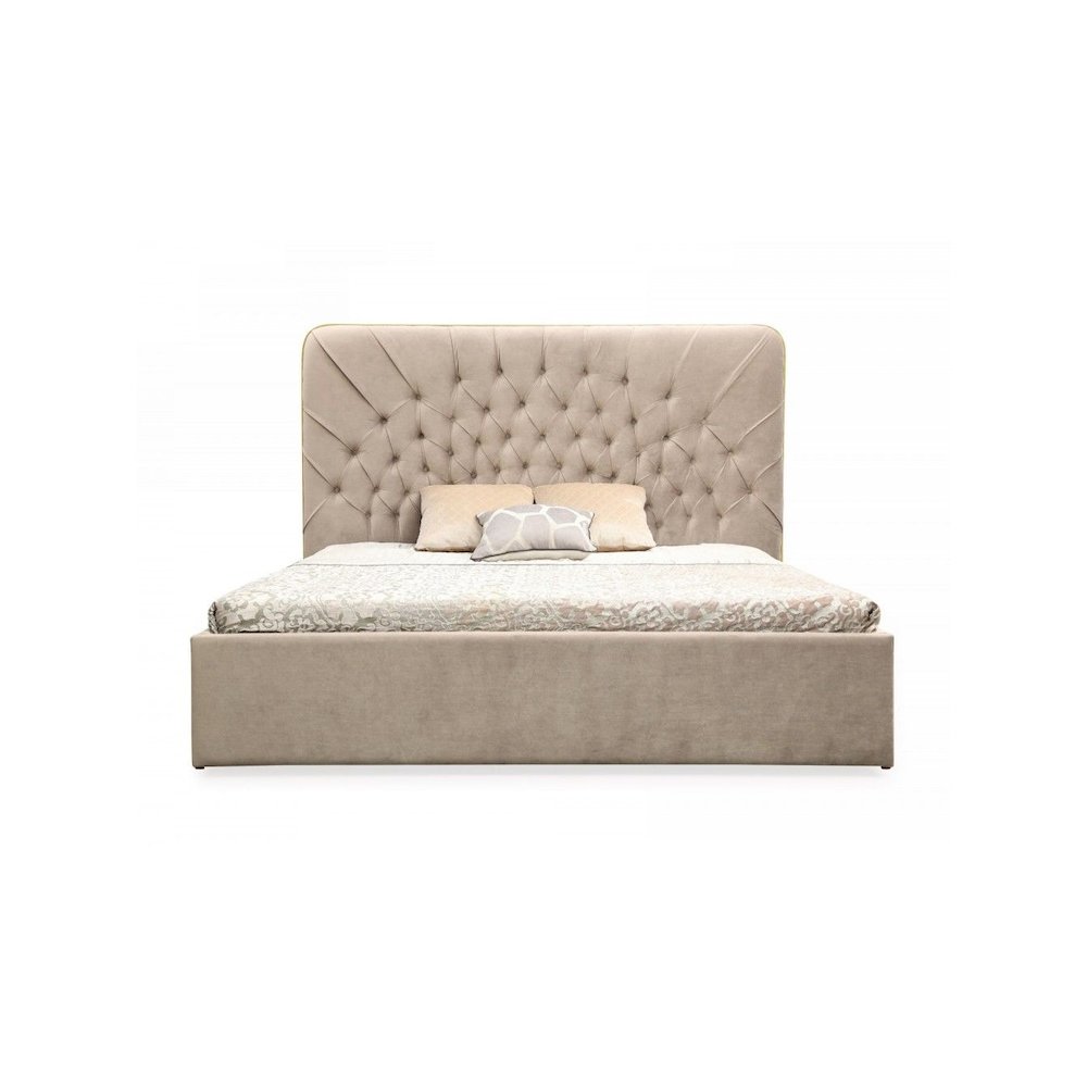 Modrest Moontide - Eastern King Glam Beige and Brushed Brass Bed. Picture 6