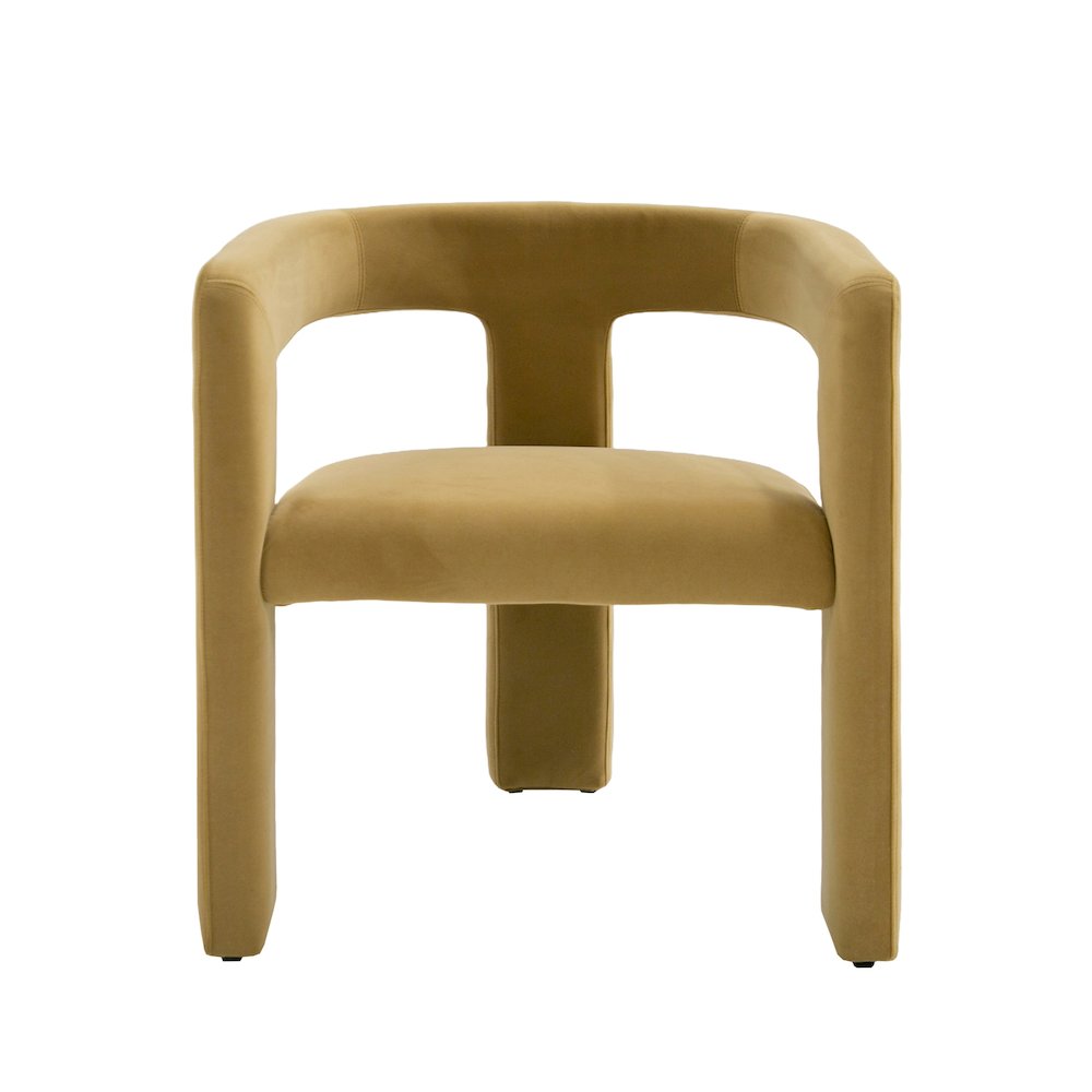 Modrest Cherish - Modern Tan Fabric Dining Chair. Picture 3