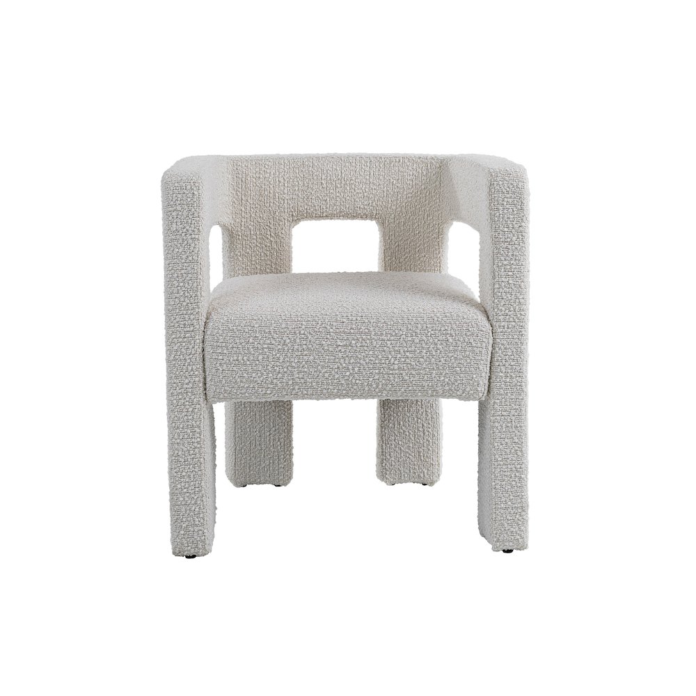 Modrest Drea - Modern White Fabric Dining Chair. Picture 4