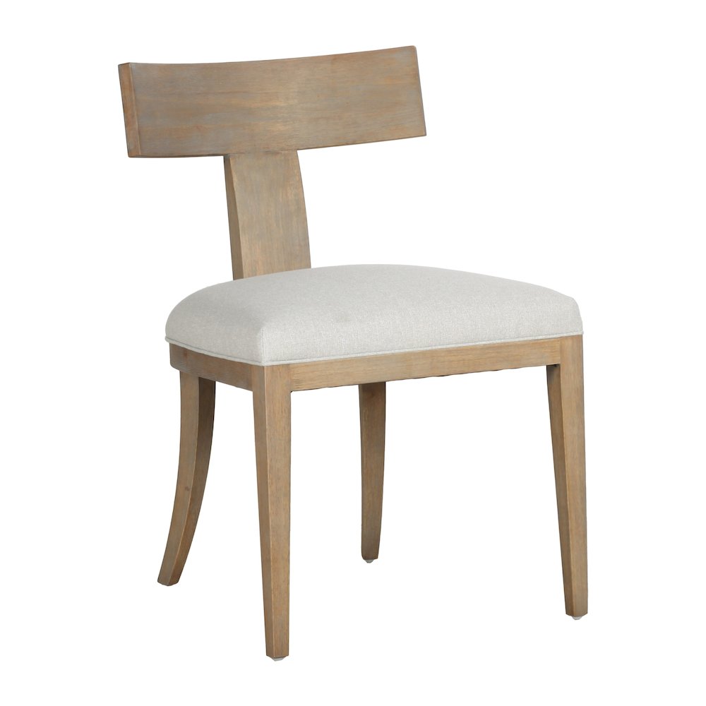 Fabien - Mid-Century Modern Beige Linen Wood Dining Chair (Set of 2). Picture 9