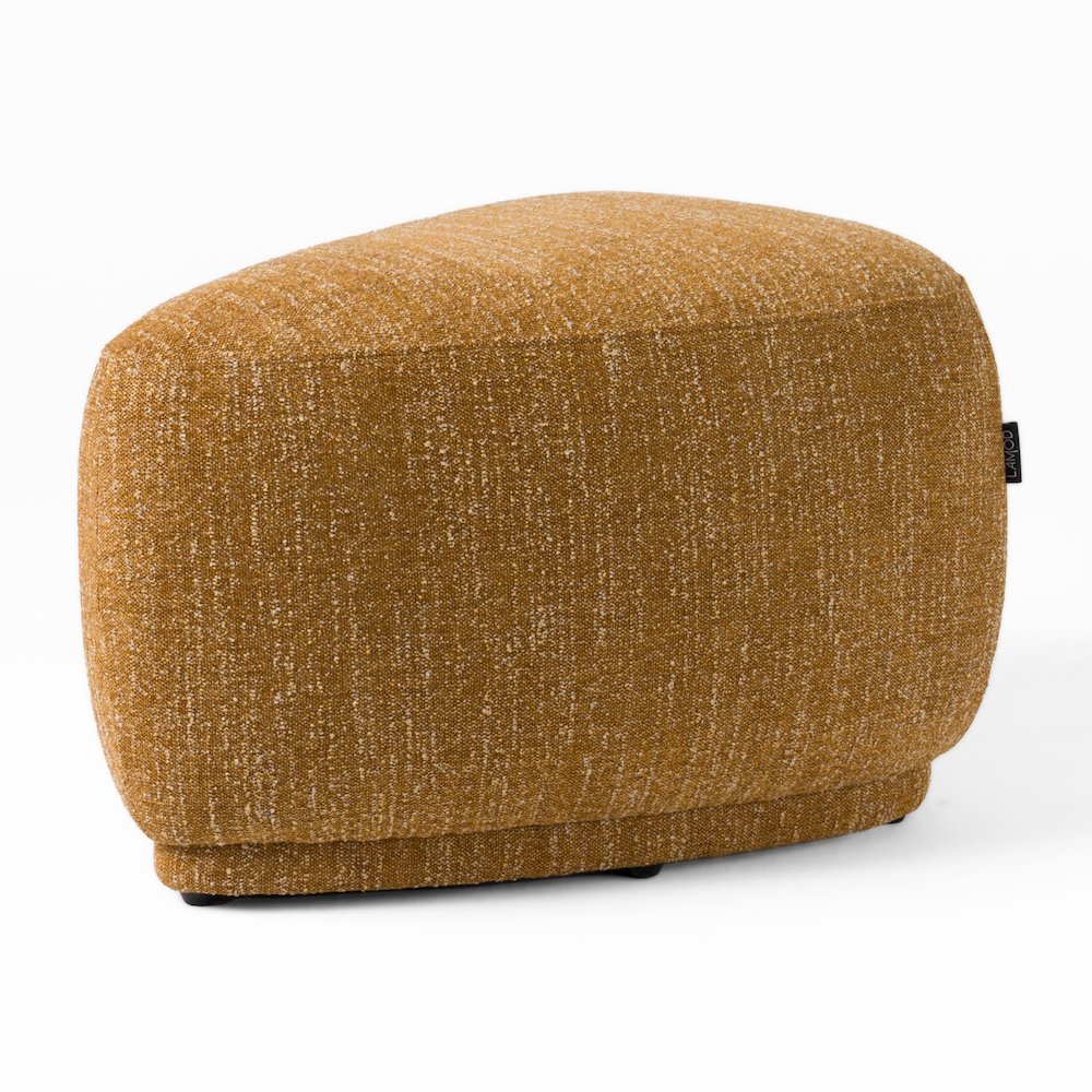 Kinsey - Modern Mustard Small River Rock Ottoman. Picture 4