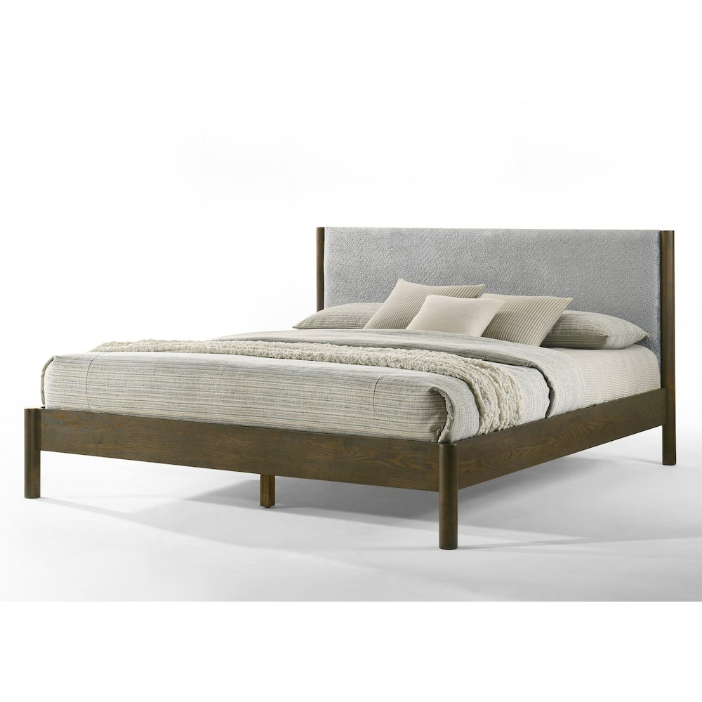 Modrest Carolina - Eastern King Modern Grey and Wenge Bed. Picture 1