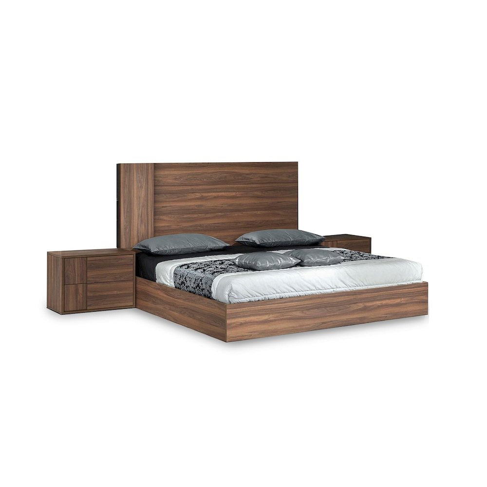 Nova Domus Asus - Eastern King Modern Walnut Bed. Picture 4
