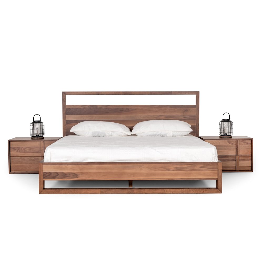 Nova Domus Berlin - Eastern King Modern Walnut Bed. Picture 2
