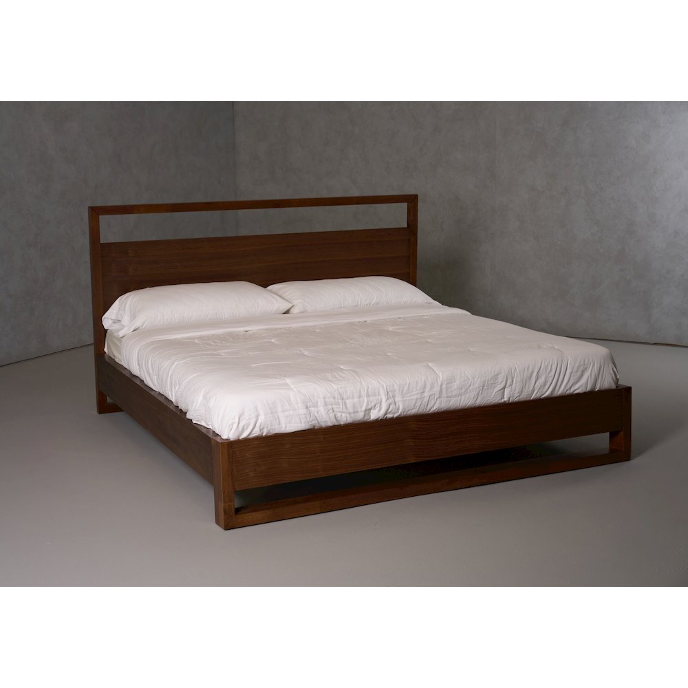 Nova Domus Berlin - Eastern King Modern Walnut Bed. Picture 8