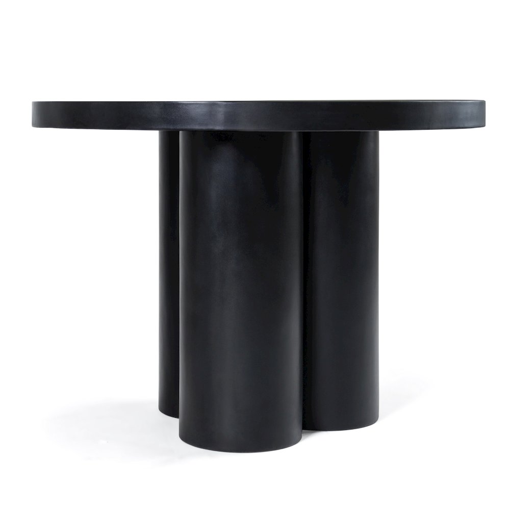 Modrest Bruni - Modern Black Concrete Round Dining Table. Picture 3