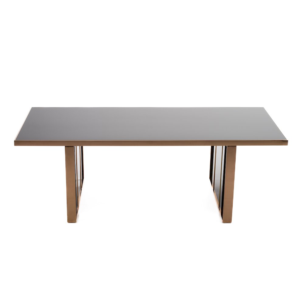 Nova Domus Cartier Modern Black & Rosegold Dining Table. Picture 7