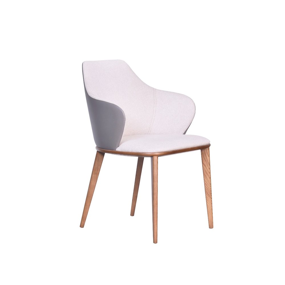 Modrest Megan Modern Beige & Grey Dining Chair. Picture 7