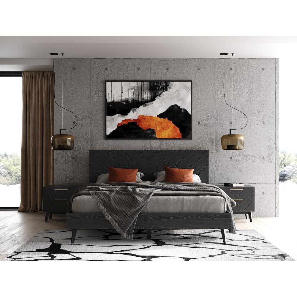 Modrest Diana - Eastern King Modern Grey and Ash Bed. Picture 4