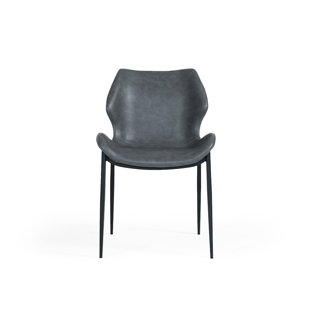 Instone - Industrial Dark Grey Eco-Leather Dining Chair (Set of 2). Picture 3