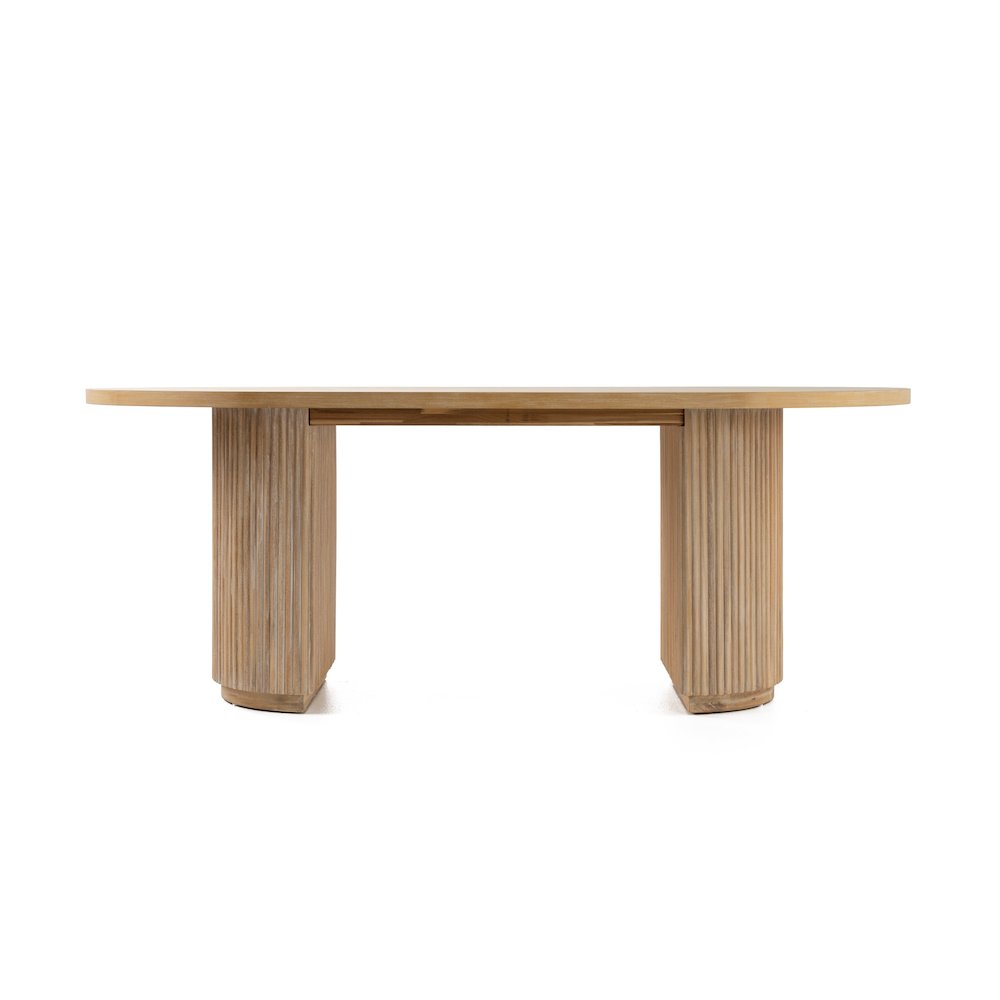 Jacobson - Modern Natural Acacia Oval Dining Table. Picture 4
