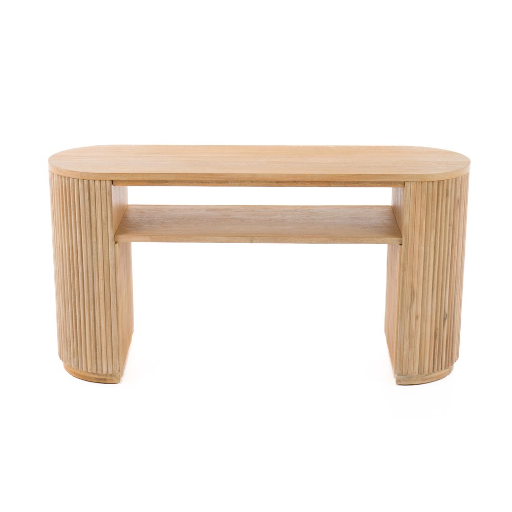 Jacobson - Modern Natural Acacia Console Table. Picture 2