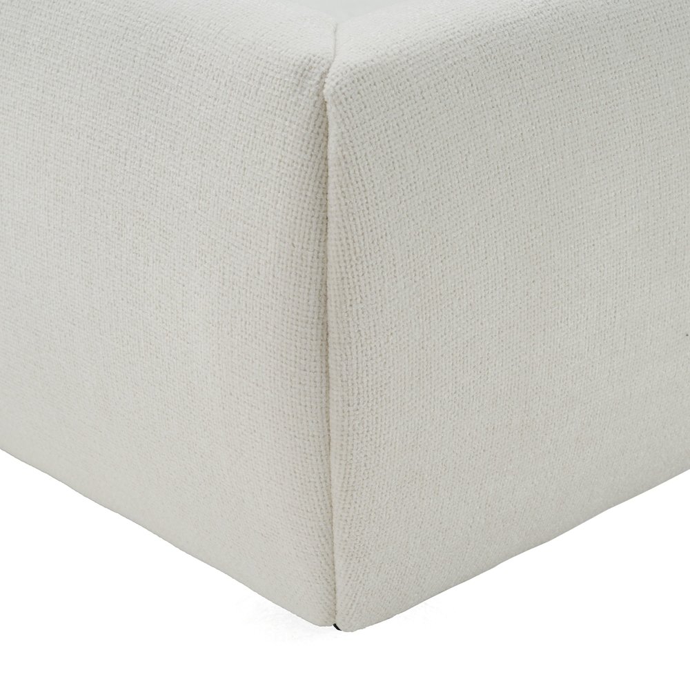 Modrest Liam - Eastern King Modern Ivory Upholstered Bed. Picture 7