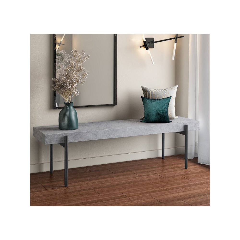 Modrest Timlin - Modern Concrete & Metal Bench. Picture 4