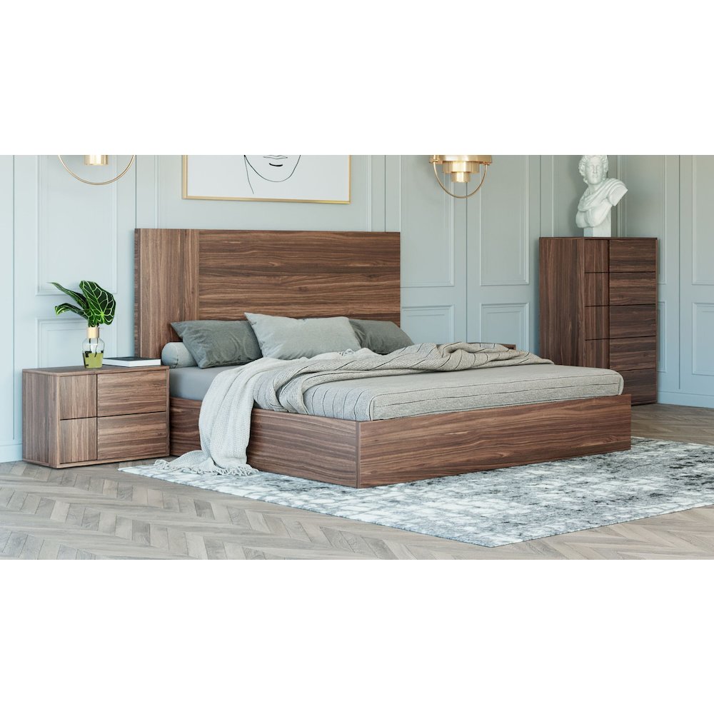 Nova Domus Asus - Eastern King Modern Walnut Bed. Picture 5