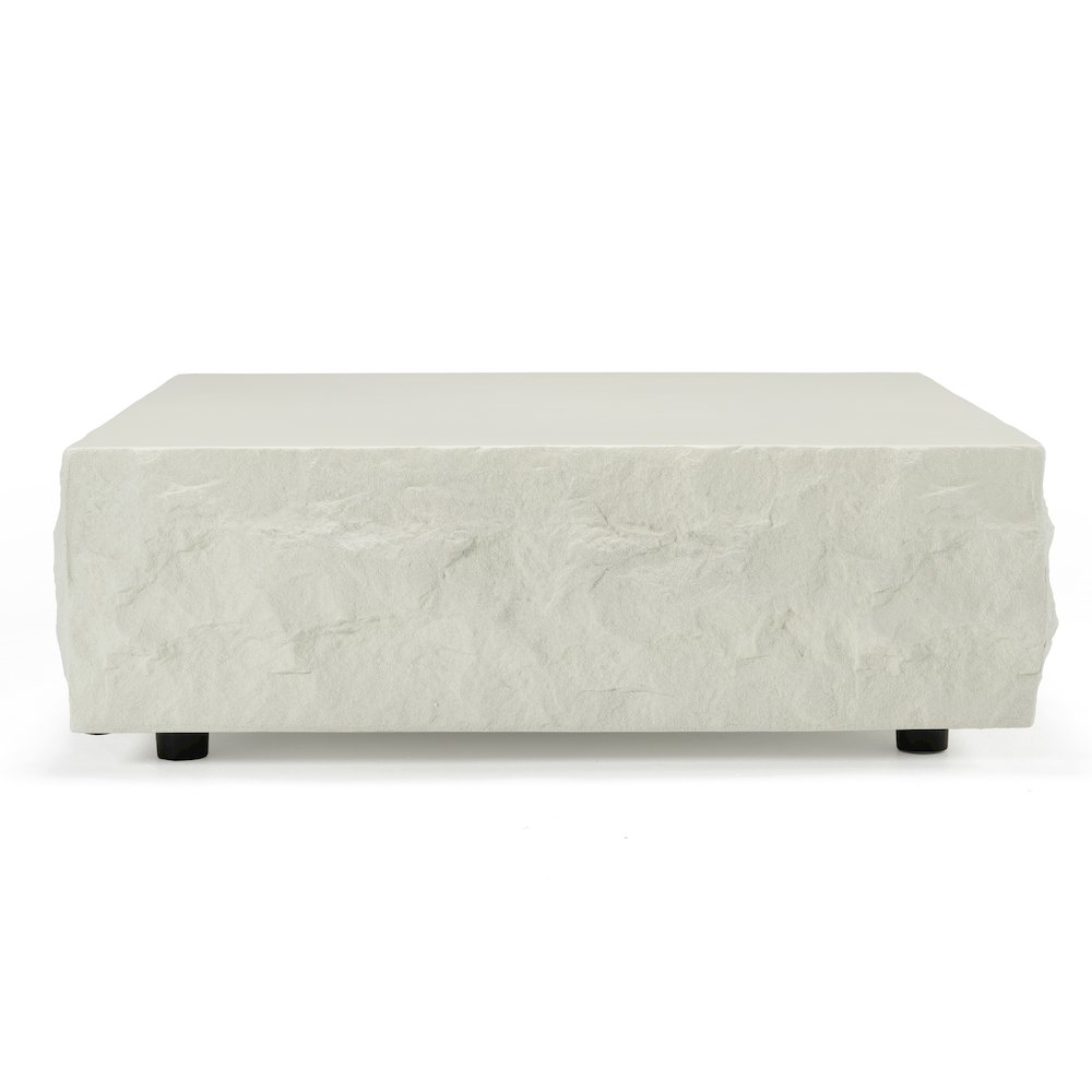 Modrest Quarry - Modern Off-White Square Coffee Table. Picture 2