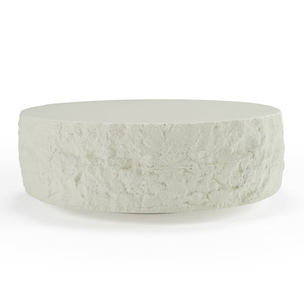 Modrest Quarry - Modern Off-White Round Coffee Table. Picture 2