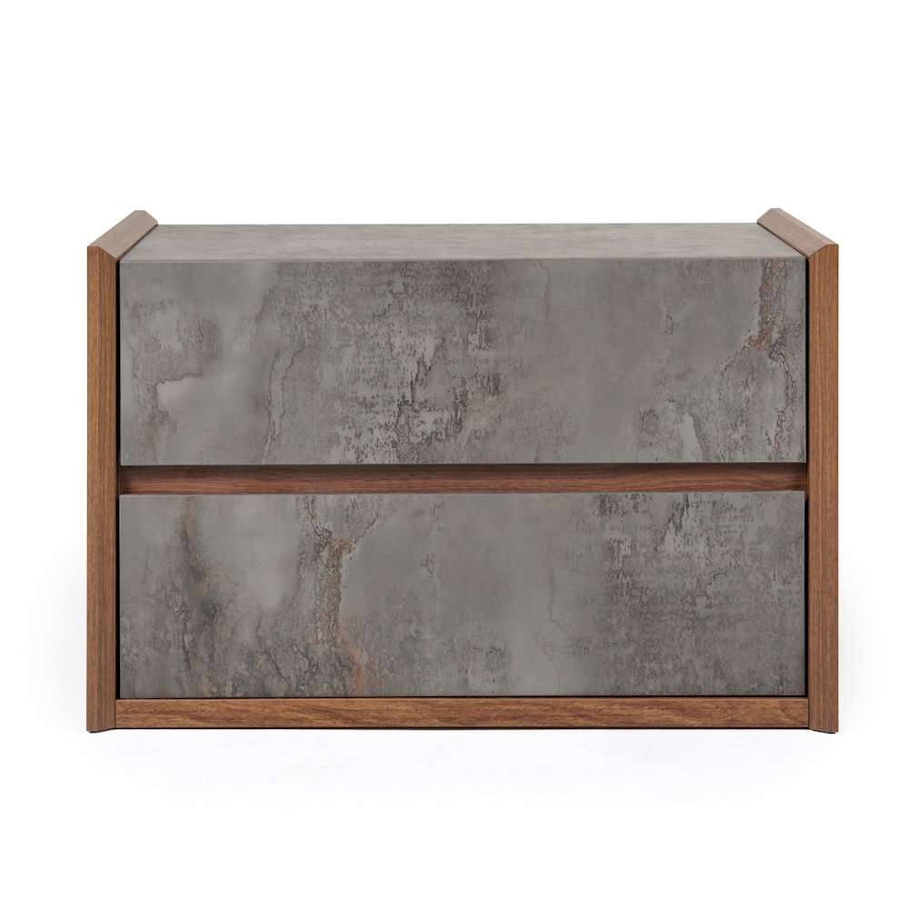 Nova Domus Rado Modern Walnut & Stucco Nightstand. Picture 4