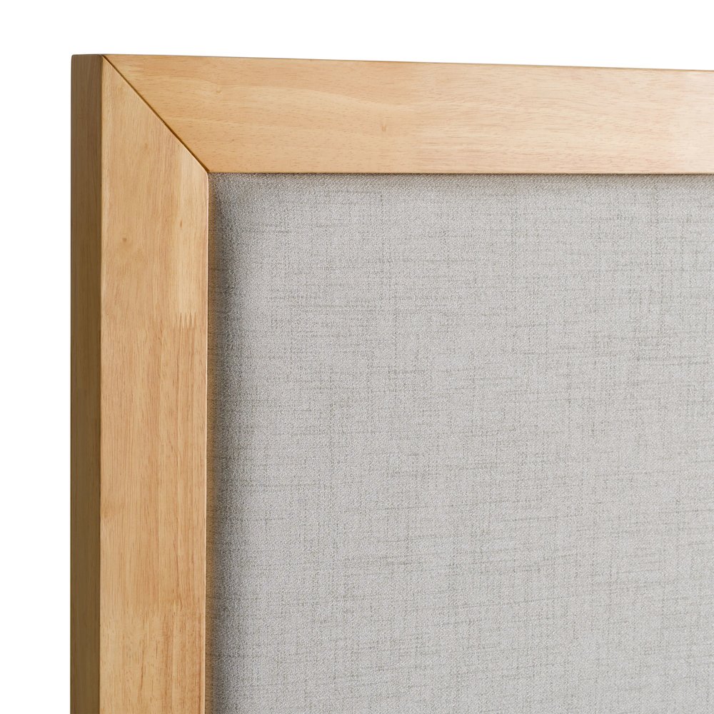 Santa Barbara - Modern Grey Fabric Natural Queen Bed. Picture 5