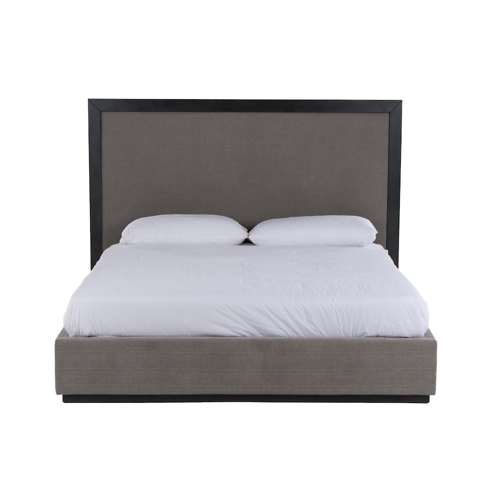 Nova Domus Santa Barbara - Queen Modern Grey Fabric and Grey Wash Bed. Picture 4