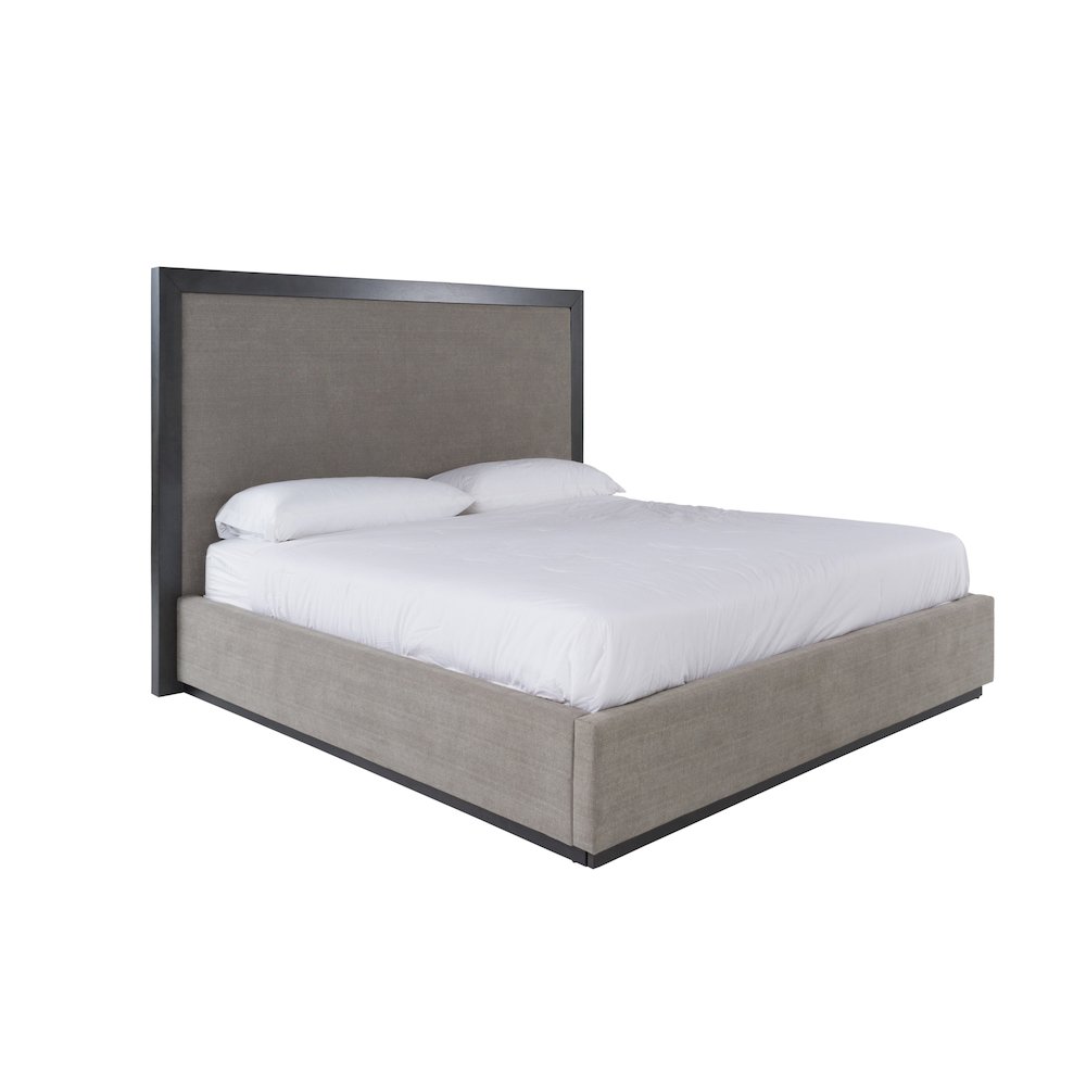 Nova Domus Santa Barbara - Eastern King Modern Grey Fabric and Grey Wash Bed. Picture 6