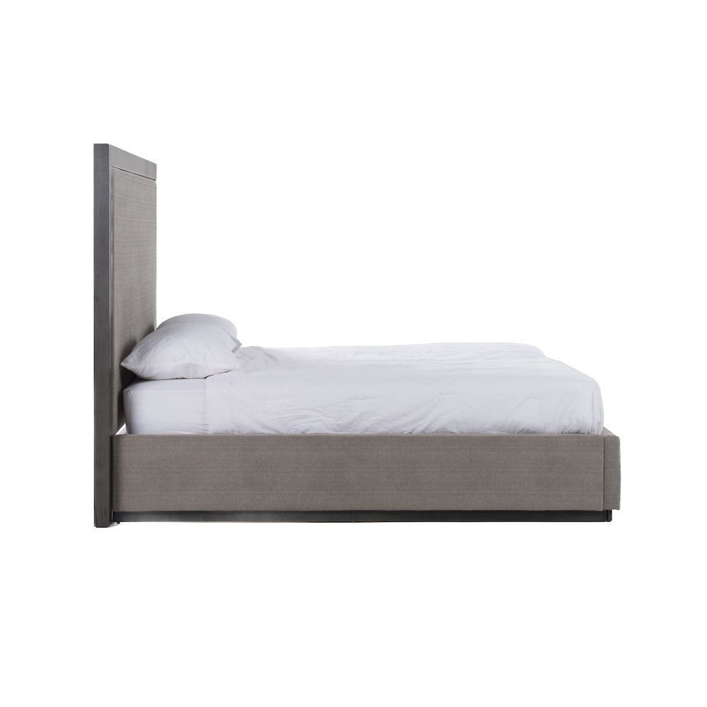 Nova Domus Santa Barbara - Eastern King Modern Grey Fabric and Grey Wash Bed. Picture 8