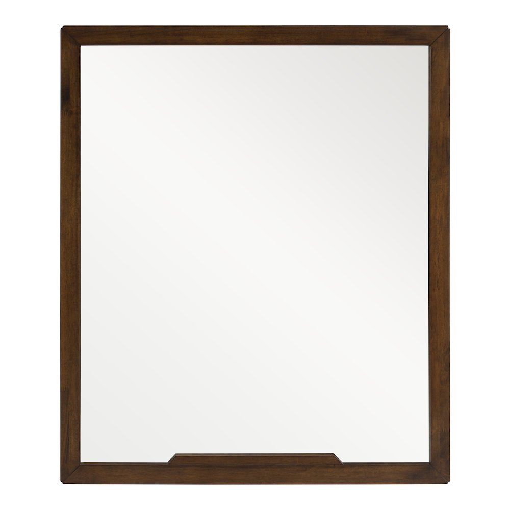 Soria Mid-Century Walnut Mirror. Picture 3