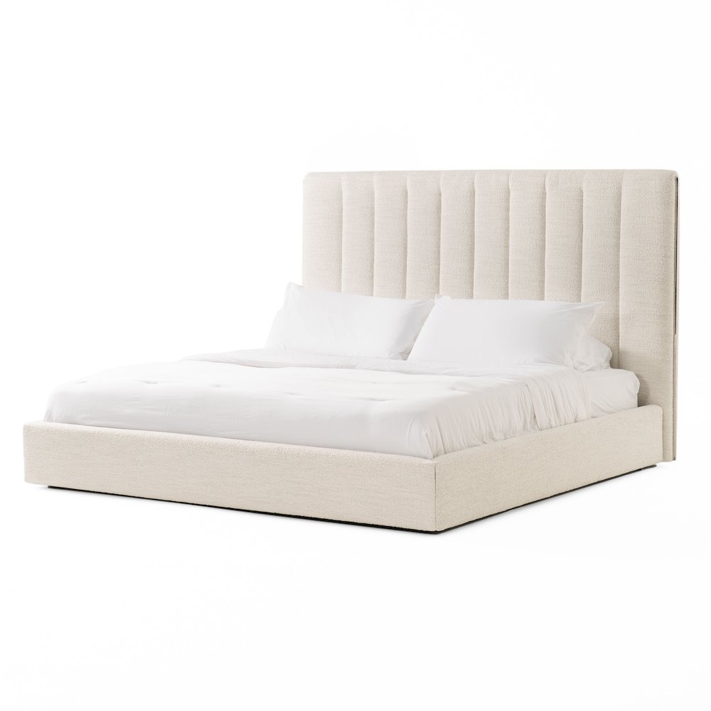 Modrest Valhalla - Eastern King Contemporary White Bed. Picture 3