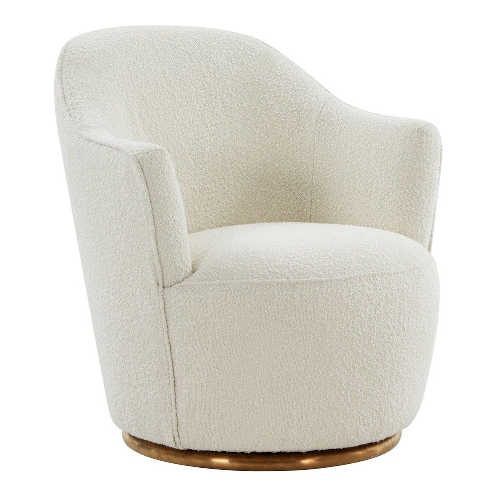 Vera - Modern Sherpa Swivel Accent Chair. Picture 3