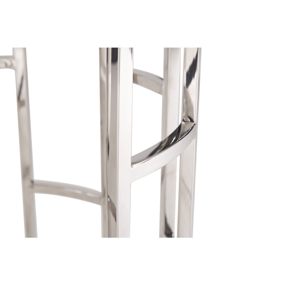 Modrest Silvan Modern Marble & Stainless Steel End Table. Picture 2