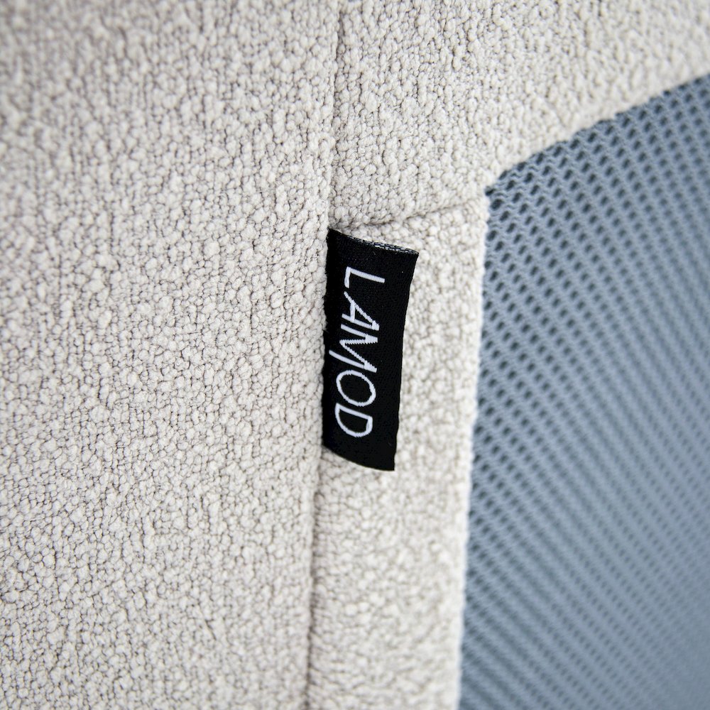 Modrest Lambert - Queen Modern Beige Upholstered Bed. Picture 6