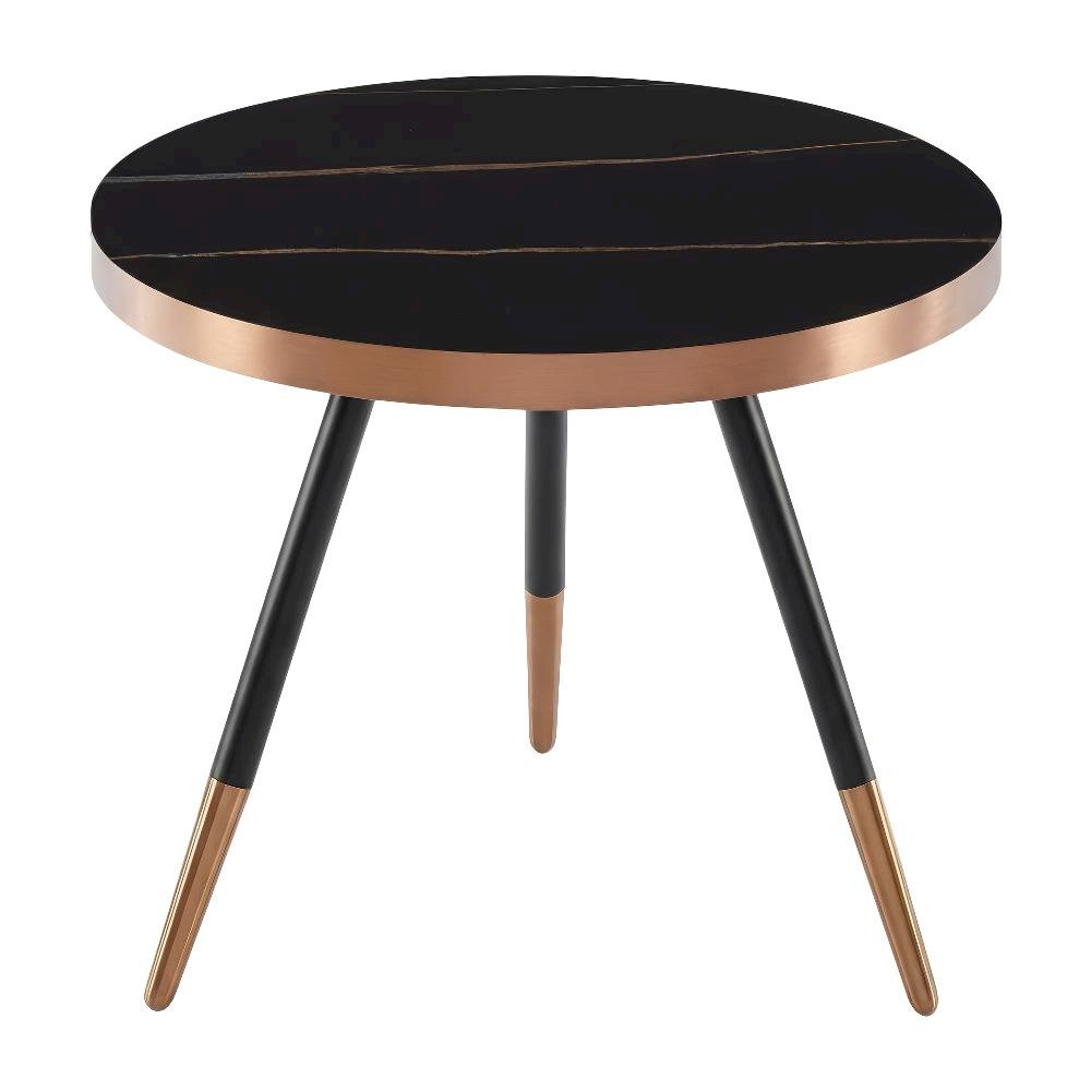 Black Ceramic Coffee Table with Glass Top and Steel Frame for Modern Living. Picture 1