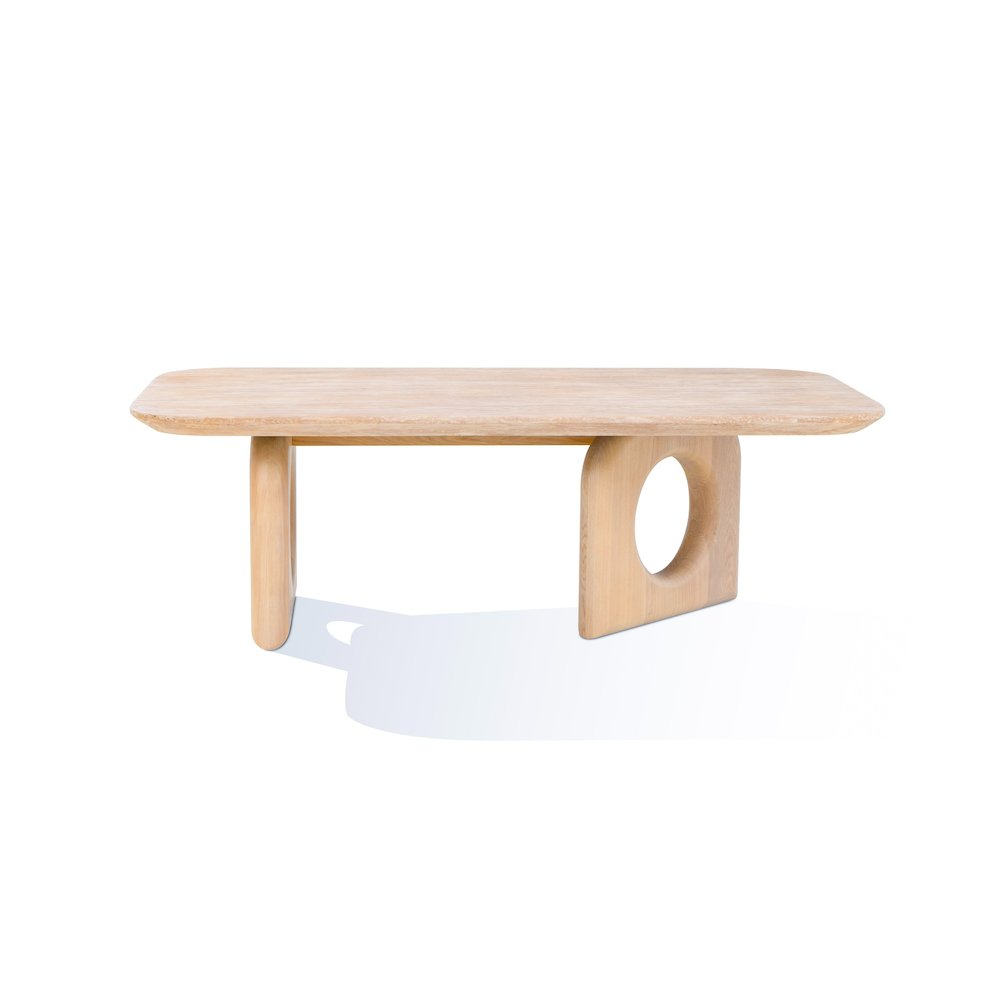 Nova Domus Osaka - Modern Faux Marble + Natural Ash Coffee Table. Picture 2