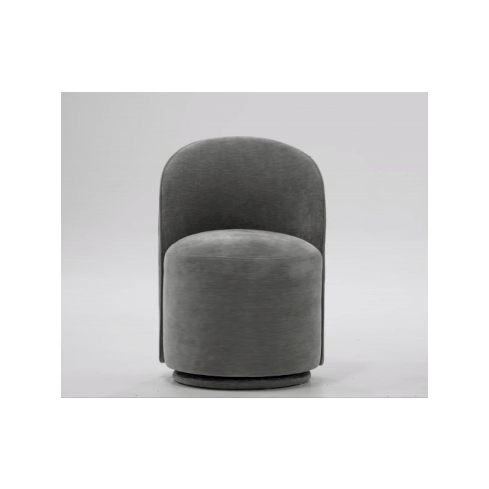 Correa - Modern Dove Grey Fabric Swivel Dining Chair. Picture 9