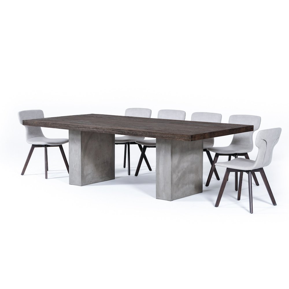 Modrest Renzo Modern Oak & Concrete 94" Dining Table. Picture 3