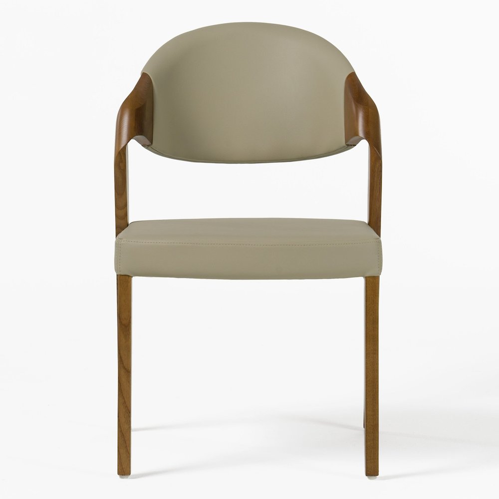 Arlo Mid-Century Beige and Walnut Dining Chair (Set of 2). Picture 5