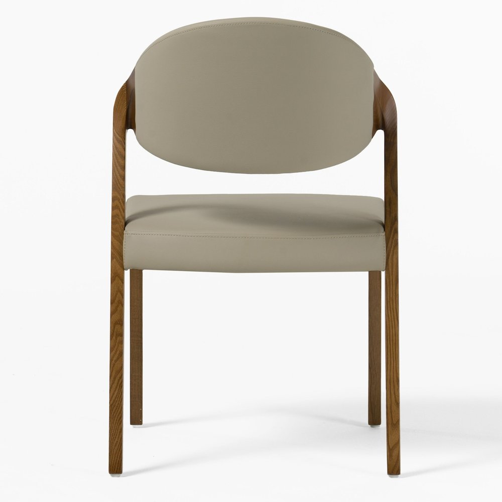 Arlo Mid-Century Beige and Walnut Dining Chair (Set of 2). Picture 8