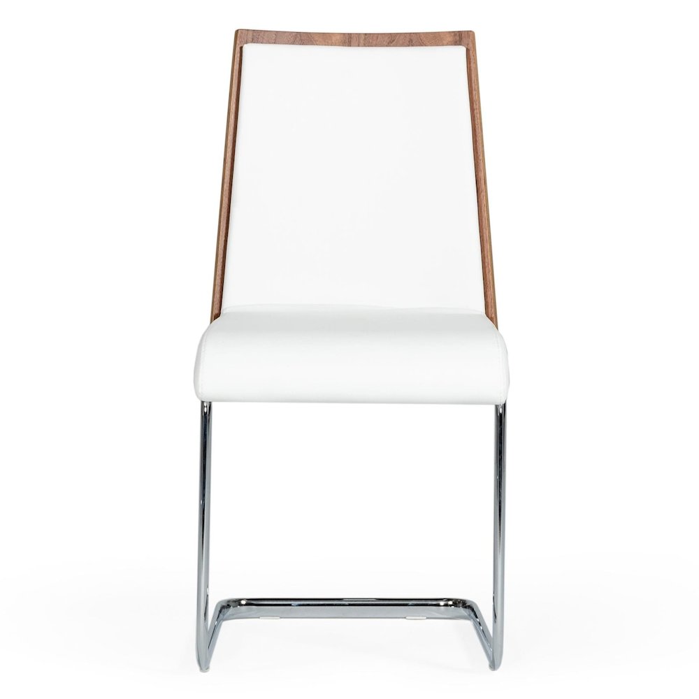 Morgan - Modern White and Walnut Dining Chair (Set of 2). Picture 3