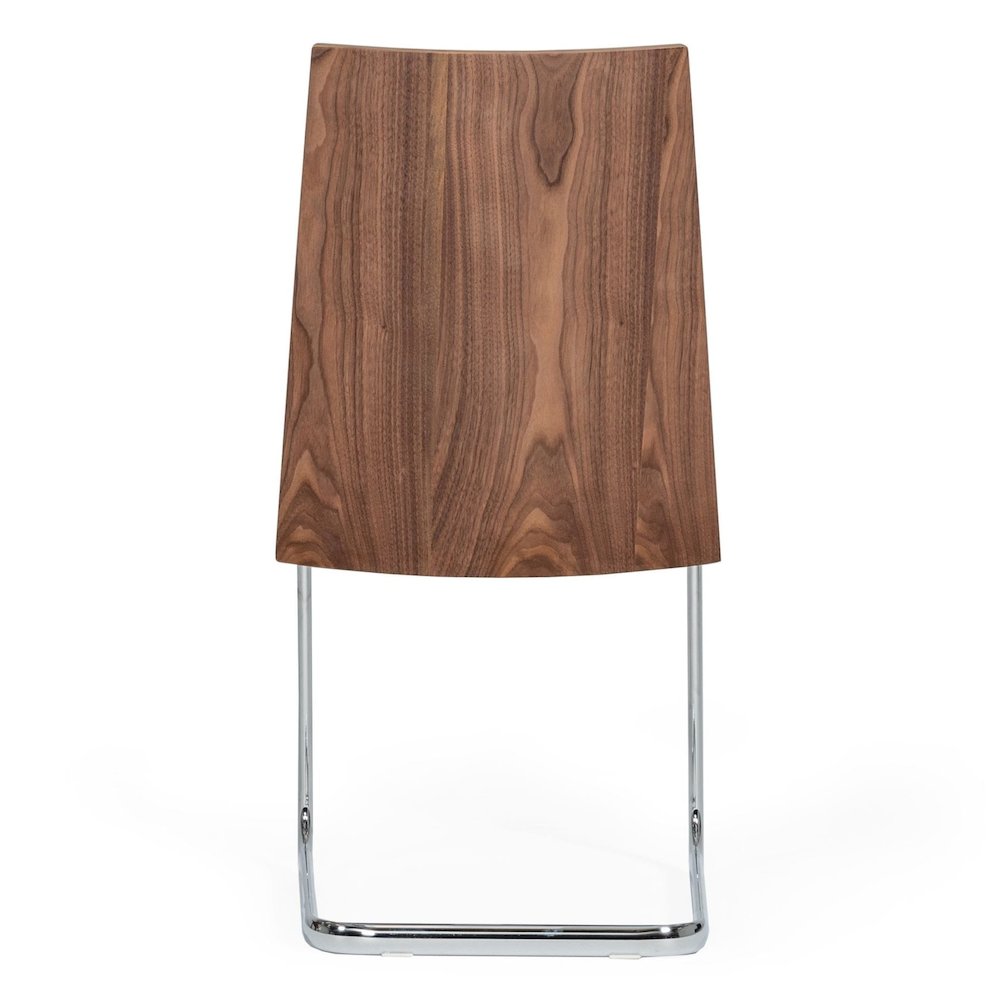 Morgan - Modern White and Walnut Dining Chair (Set of 2). Picture 5