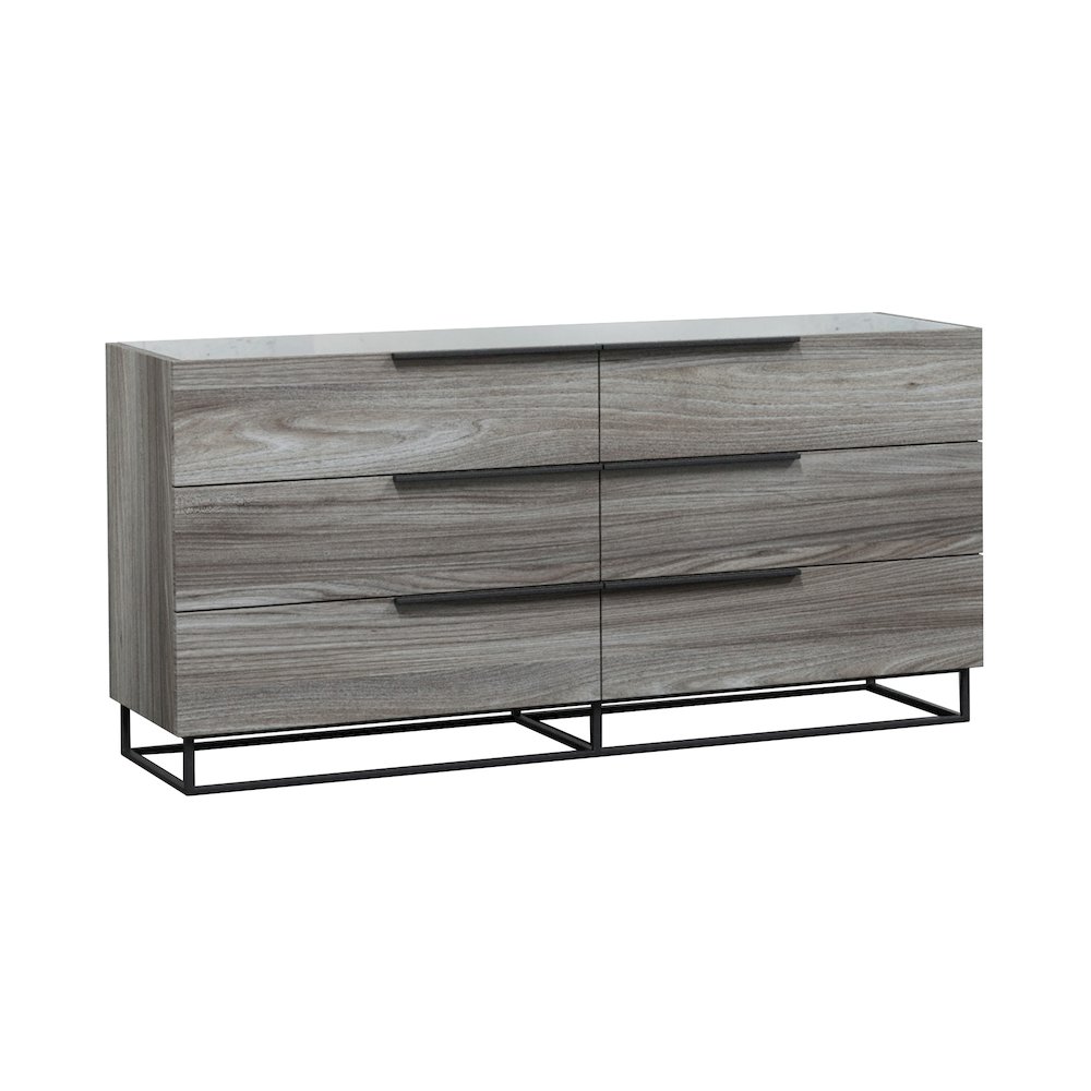 Nova Domus Enzo Italian Modern Grey Oak Dresser. Picture 1